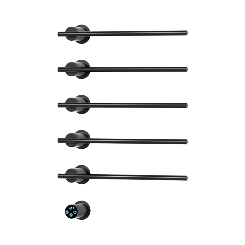 A50 Black Concealed-Mount Heated Towel Rail