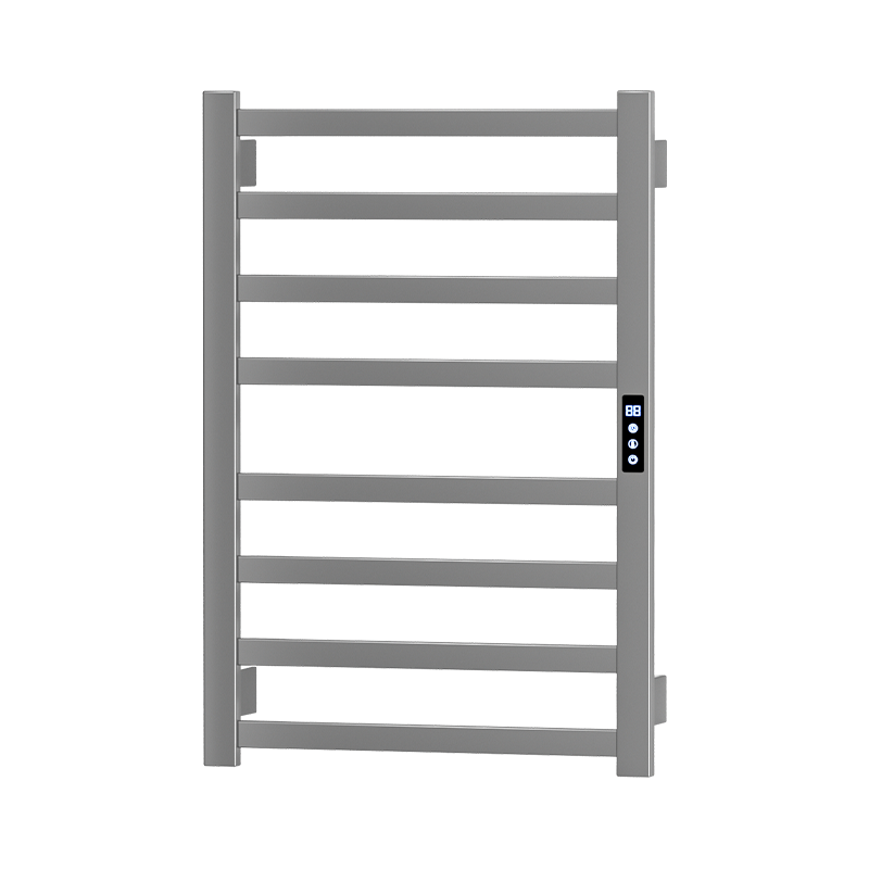 D50 Black/Gold Wall-Mounted Ladder-Style Heated Towel Rail