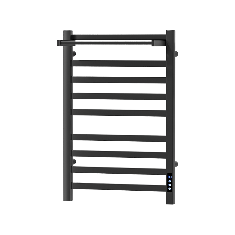 F65 New SKU Black Wall-Mounted Foldable Heated Towel Rail