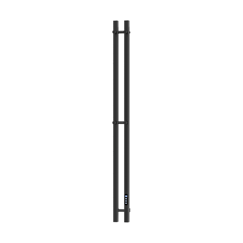 G22 Black Wall-Mounted Vertical Heated Towel Rail