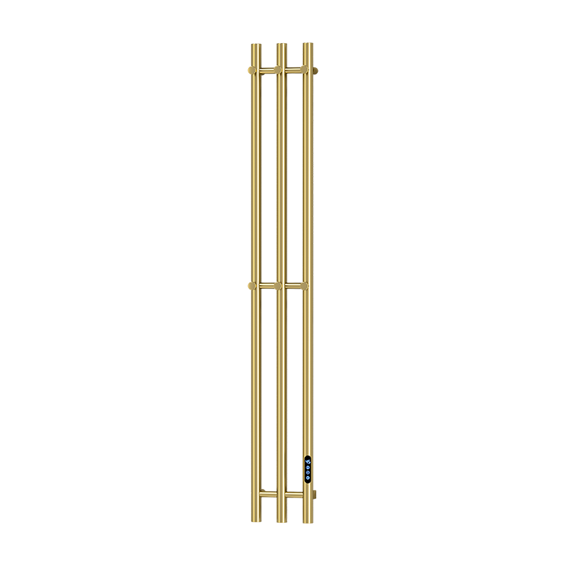 G30 Black Wall-Mounted Vertical Heated Towel Rail