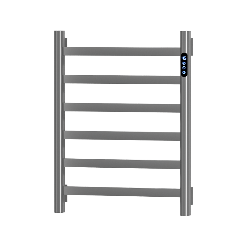 G45 Black Wall-Mounted Vertical Heated Towel Rail